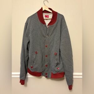 Gray and Red Men's Jacket